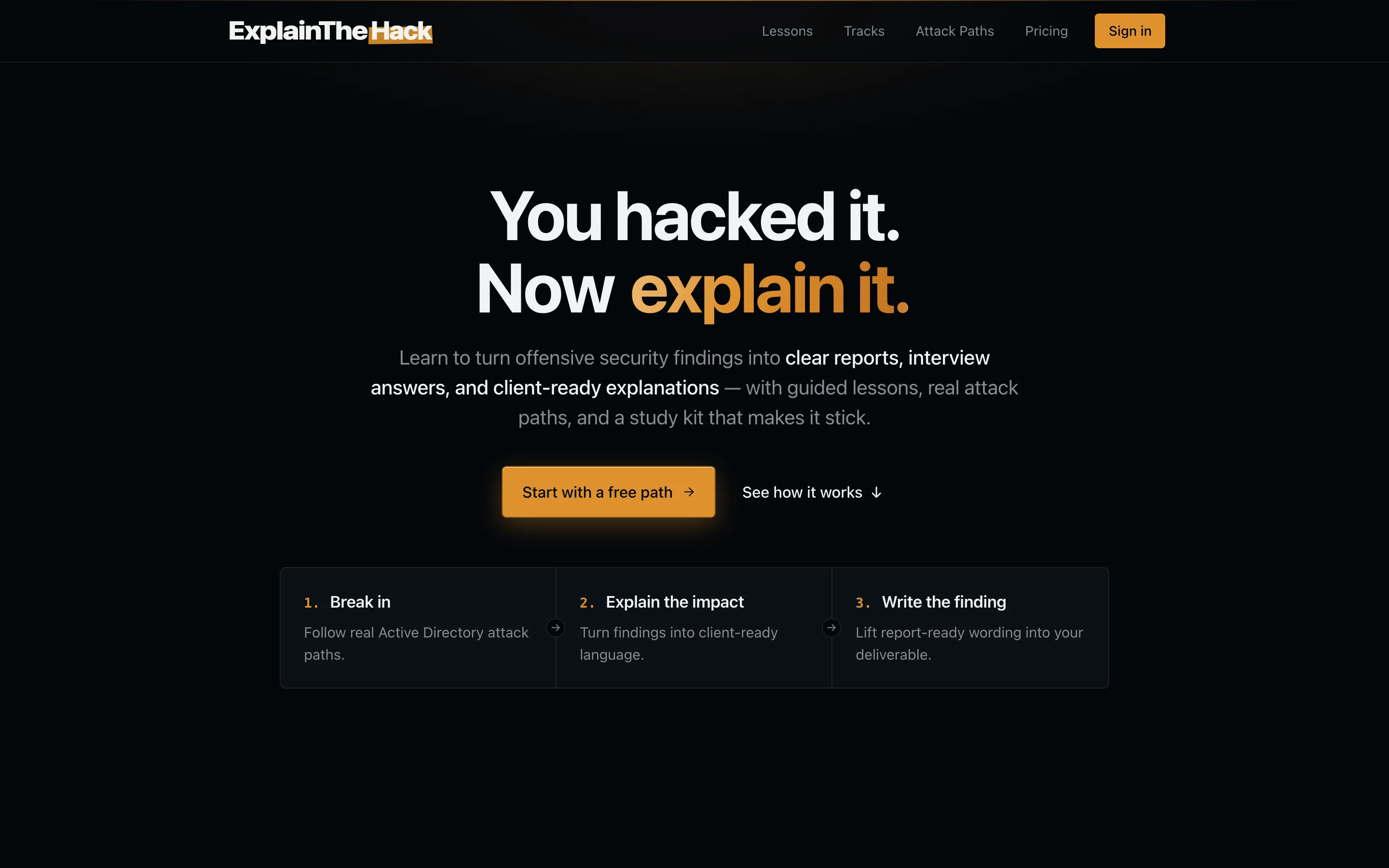 ExplainTheHack, Learning academy